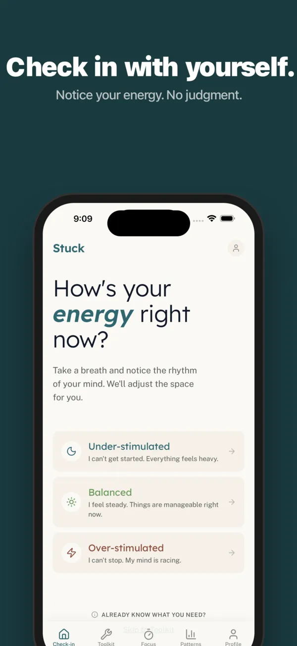 Stuck asking how your energy is: under-stimulated, balanced or over-stimulated