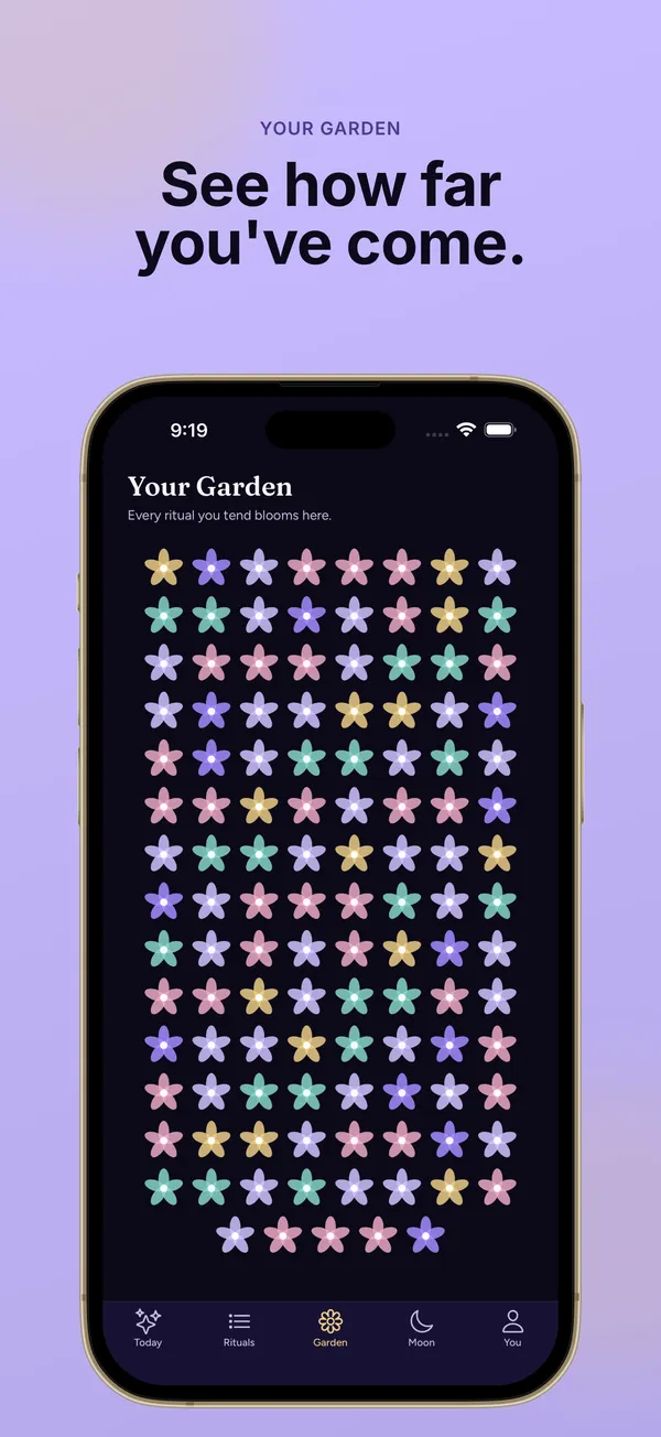 The garden of every ritual you've completed